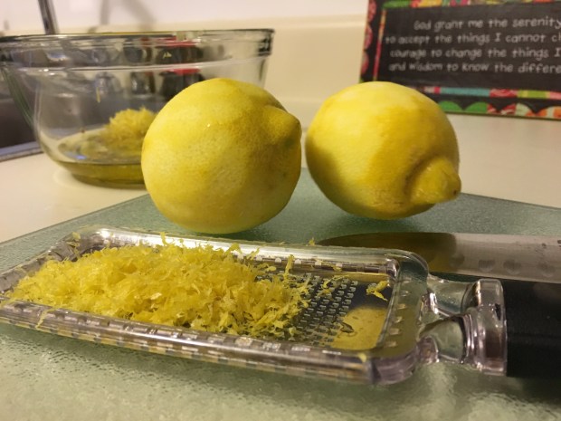 Lemon zest for my marinade